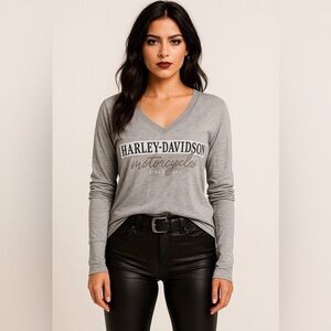 Harley Davidson Womens Large twin‎ Cities Lakeville,Mn Long Sleeve T-Shirt  Moto